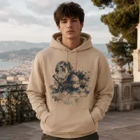 Bluza z Kapturem College Hoodie - Nadruk - kolor Nude Bluza z Kapturem College Hoodie - Nadruk - kolor Nude