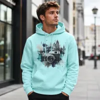 Bluza z Kapturem College Hoodie  - Nadruk -  kolor Peppermint