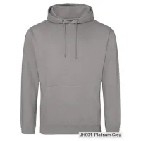 Bluza z Kapturem College Hoodie  - Nadruk -  kolor Platinum Grey