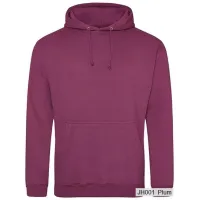 Bluza z Kapturem College Hoodie  - Nadruk -  kolor Plum