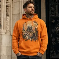Bluza z Kapturem College Hoodie  - Nadruk -  kolor Pumpkin Pie