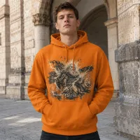 Bluza z Kapturem College Hoodie  - Nadruk -  kolor Pumpkin Pie