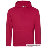 Bluza z Kapturem College Hoodie  - Nadruk -  kolor Red Hot Chilli