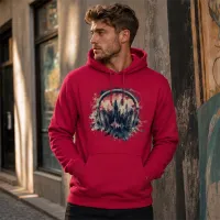 Bluza z Kapturem College Hoodie  - Nadruk -  kolor Red Hot Chilli