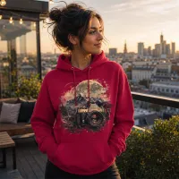 Bluza z Kapturem College Hoodie  - Nadruk -  kolor Red Hot Chilli