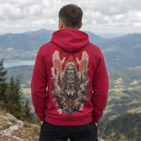 Bluza z Kapturem College Hoodie  - Nadruk -  kolor Red Hot Chilli