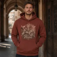 Bluza z Kapturem College Hoodie - Nadruk - kolor Red Rust Bluza z Kapturem College Hoodie - Nadruk - kolor Red Rust