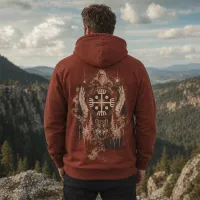 Bluza z Kapturem College Hoodie - Nadruk - kolor Red Rust Bluza z Kapturem College Hoodie - Nadruk - kolor Red Rust