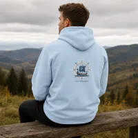 Bluza z Kapturem College Hoodie  - Nadruk -  kolor Sky Blue