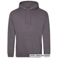 Bluza z Kapturem College Hoodie  - Nadruk -  kolor Steel Grey (Solid)