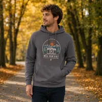 Bluza z Kapturem College Hoodie  - Nadruk -  kolor Steel Grey (Solid)