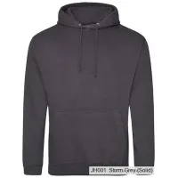Bluza z Kapturem College Hoodie  - Nadruk -  kolor Storm Grey (Solid)