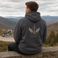 Bluza z Kapturem College Hoodie  - Nadruk -  kolor Storm Grey (Solid)