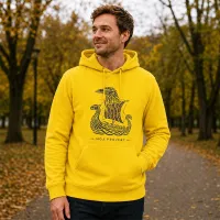 Bluza z Kapturem College Hoodie  - Nadruk -  kolor Sun Yellow