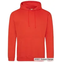 Bluza z Kapturem College Hoodie - Nadruk - kolor Sunset Orange Bluza z Kapturem College Hoodie - Nadruk - kolor Sunset Orange