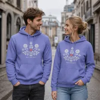 Bluza z Kapturem College Hoodie  - Nadruk -  kolor True Violet
