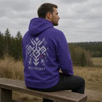 Bluza z Kapturem College Hoodie - Nadruk - kolor Ultra Violet Bluza z Kapturem College Hoodie - Nadruk - kolor Ultra Violet