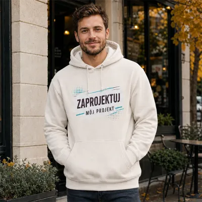 Bluza z Kapturem College Hoodie - Nadruk - kolor Vanilla Milkshake Bluza z Kapturem College Hoodie - Nadruk - kolor Vanilla Milkshake