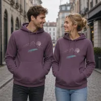 Bluza z Kapturem College Hoodie - Nadruk - kolor Wild Mulberry Bluza z Kapturem College Hoodie - Nadruk - kolor Wild Mulberry