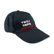 Czapka z daszkiem Bawełniana Czarna + 5 kolorów Nadruk DTF