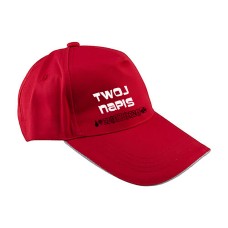Czapka z daszkiem Bawełniana Biała + 5 kolorów z Nadrukiem DTF