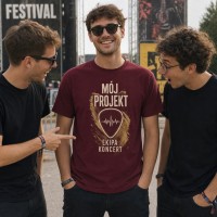 Koszulka Regent150  Bawełna 100% - Nadruk -  kolor Burgundy