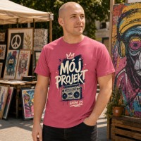 Koszulka Regent150  Bawełna 100% - Nadruk -  kolor Folk Pink