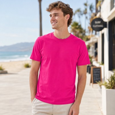 Koszulka Regent150 Bawełna 100% - Nadruk - kolor Fuchsia Koszulka Regent150 Bawełna 100% - Nadruk - kolor Fuchsia