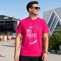 Koszulka Regent150 Bawełna 100% - Nadruk - kolor Fuchsia Koszulka Regent150 Bawełna 100% - Nadruk - kolor Fuchsia