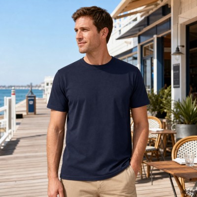 Koszulka Regent150  Bawełna 100% - Nadruk -  kolor Navy