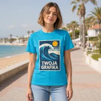 Koszulka Imperial Męska / Unisex - Nadruk - kolor Aqua