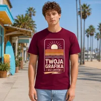 Koszulka Imperial Męska / Unisex - Nadruk - kolor Burgundy