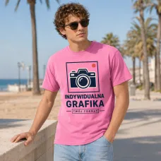 Koszulka Imperial Męska / Unisex - Nadruk - kolor Candy Pink