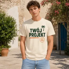 Koszulka Imperial Męska / Unisex - Nadruk - kolor Cream