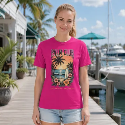 Koszulka Imperial Męska / Unisex - Nadruk - kolor Fuchsia