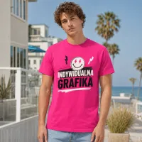 Koszulka Imperial Męska / Unisex - Nadruk - kolor Fuchsia