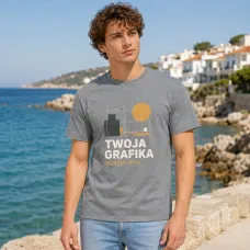 Koszulka Imperial Męska / Unisex - Nadruk - kolor Grey Melange