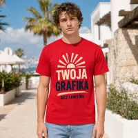 Koszulka Imperial Męska / Unisex - Nadruk - kolor Red