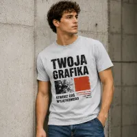 Koszulka Imperial Męska / Unisex - Nadruk - kolor White