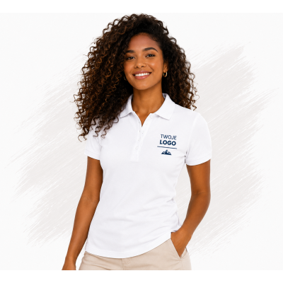 Koszulka Polo Ladies'  Regular Damska kolor White