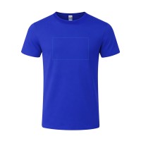 Koszulka T-shirt bawełna 100% dla dorosłych NIEBIESKA 28x20 cm
