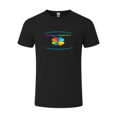 Koszulka T-shirt bawełna 100% dla dorosłych CZARNA 28x20 cm