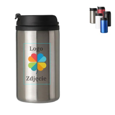 Kompaktowy Kubek Termiczny ze Stali Nierdzewnej 300ml – kolor Stal szczotkowana Kompaktowy Kubek Termiczny ze Stali Nierdzewnej 300ml – kolor Stal szczotkowana