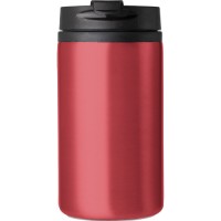 Kompaktowy Kubek Termiczny ze Stali Nierdzewnej 300ml – Metaliczny Czerwony