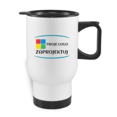 Kubek Termiczny z Uchem 450ml – Biały