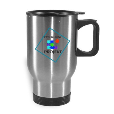 Kubek Termiczny z Uchem 450ml – kolor Stal szczotkowana Kubek Termiczny z Uchem 450ml – kolor Stal szczotkowana