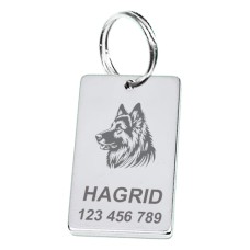 Agresówka -Grawer adresowy 40 x 25 mm stal nierdzewna dla Psa -KOD QR 