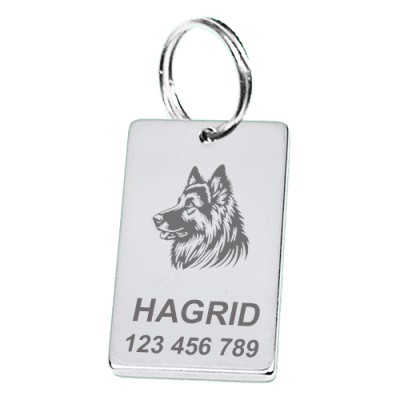 Agresówka -Grawer adresowy 40 x 25 mm stal nierdzewna dla Psa -KOD QR 